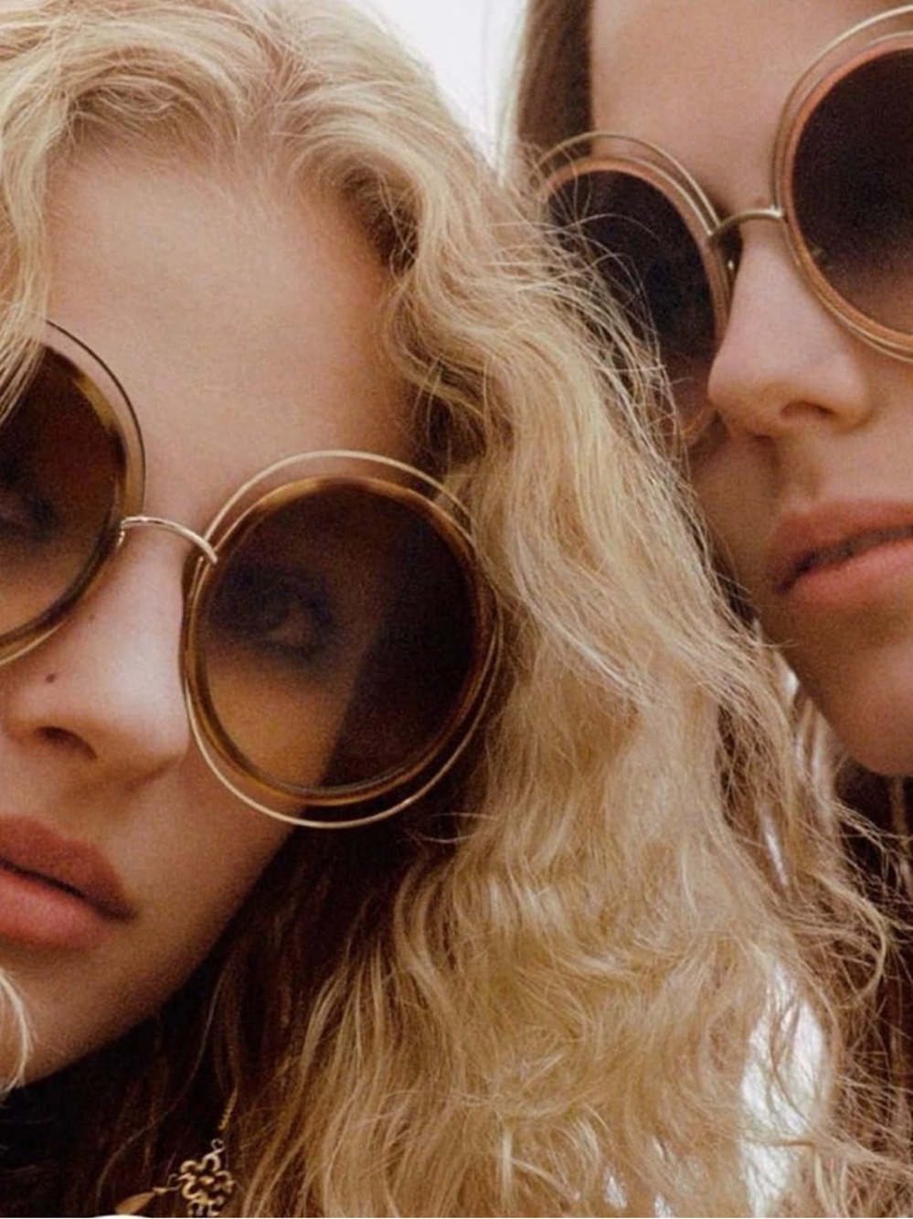 Round Oversized Brown Sunglasses - 1970s vibes !